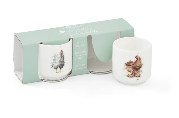 Набор подставок для яиц Royal Worcester Забавная фауна Курицы 5 см, 2 шт, фарфор костяной