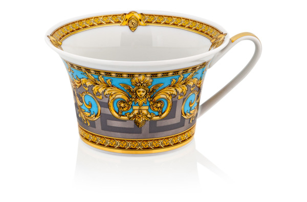 Чашка чайная с блюдцем Rosenthal Versace Престиж Гала 220 мл, фарфор, голубая