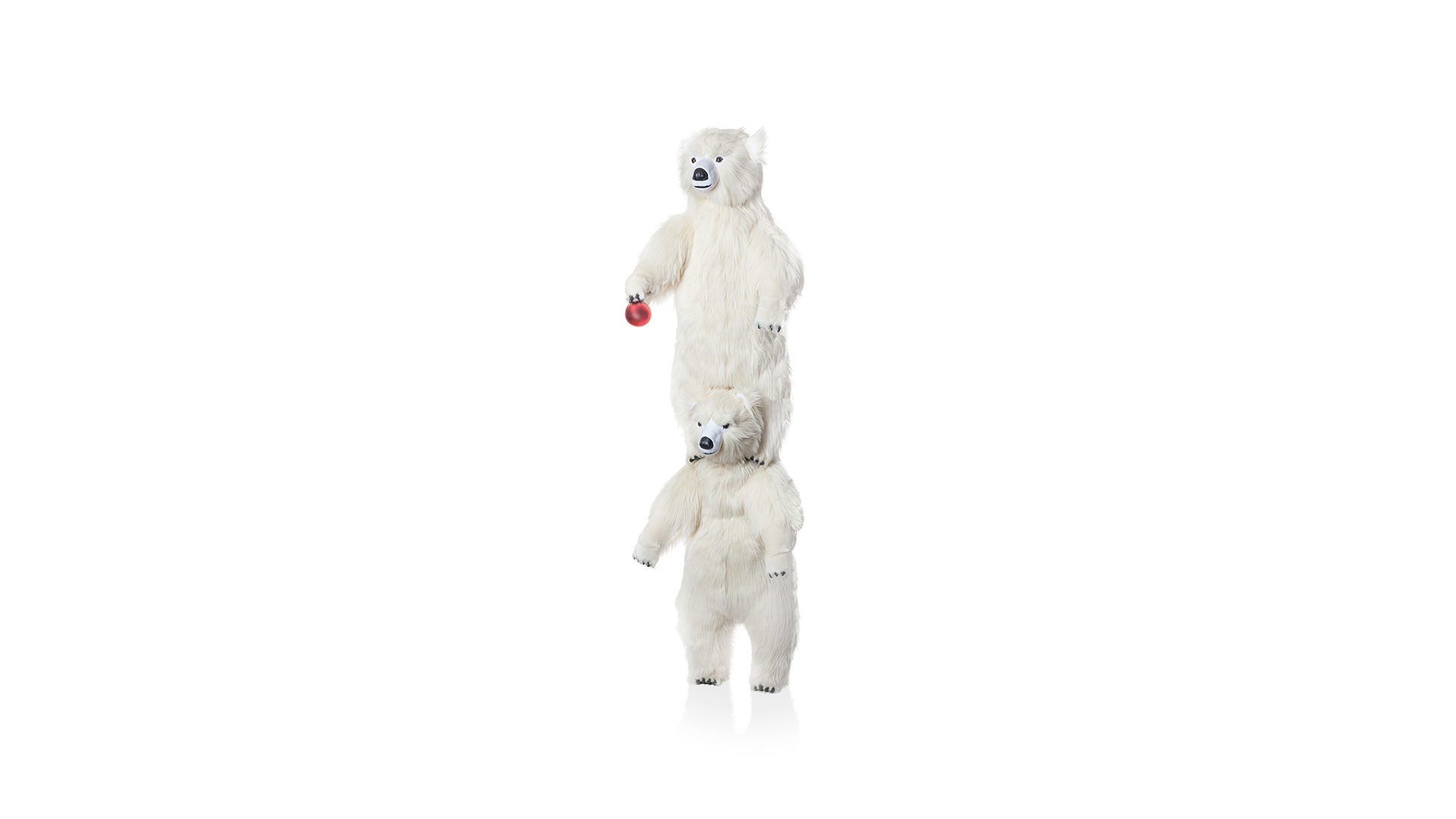 Электрическая анимационная игрушка 65x50x225 "Белые медведи-акробаты"