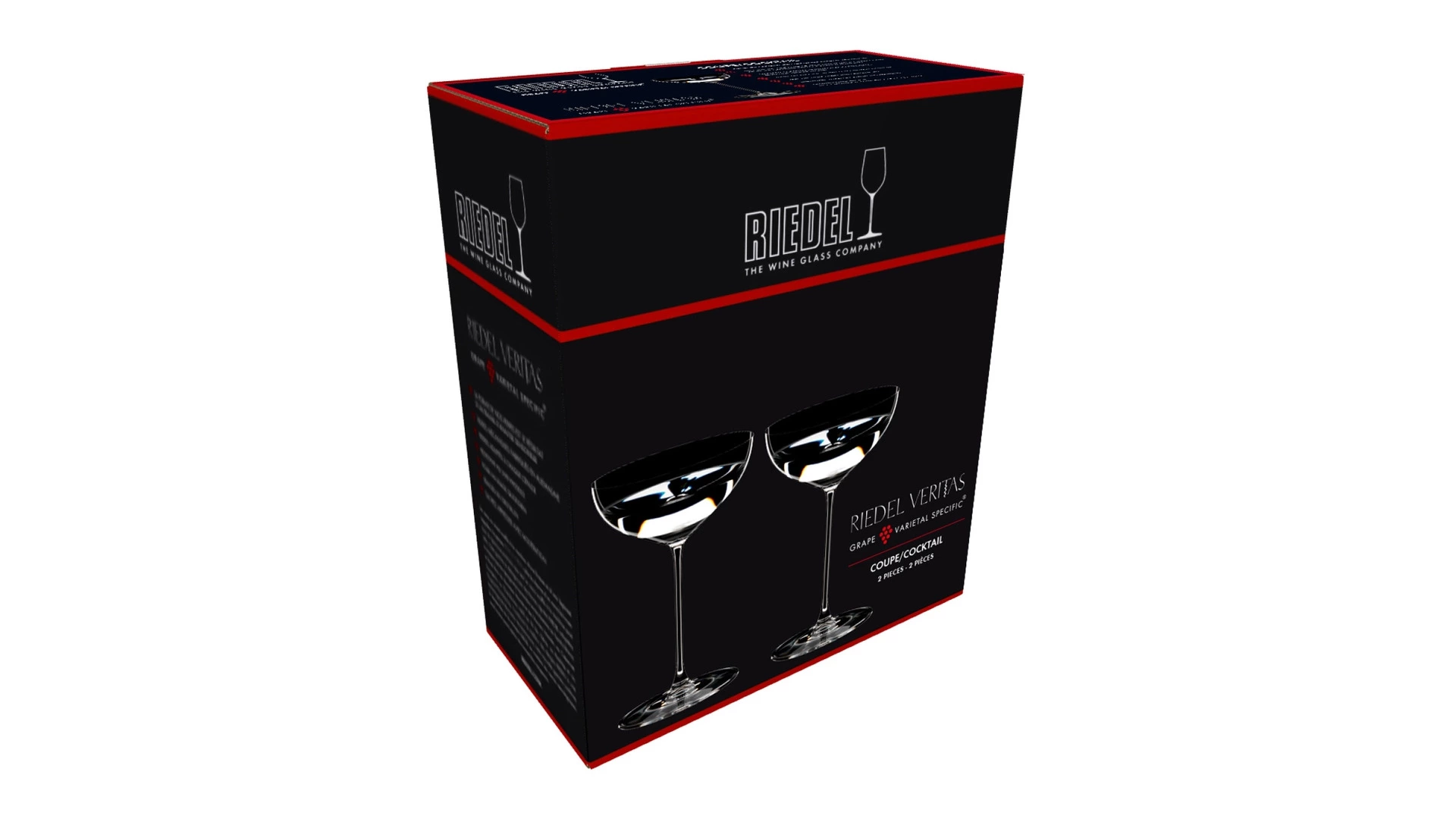 Набор бокалов для коктейлей Riedel Veritas Coupe/Cocktail 310мл, 2шт, стекло хрустальное