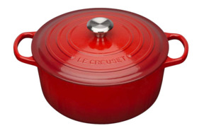 Кастрюля Le Creuset Cerise 6,7 л, 28 см, чугун, вишневая, для индукции, духовки