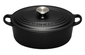 Утятница Le Creuset 6,3 л, 31 см, чугун, черный матовый, для индукции, духовки