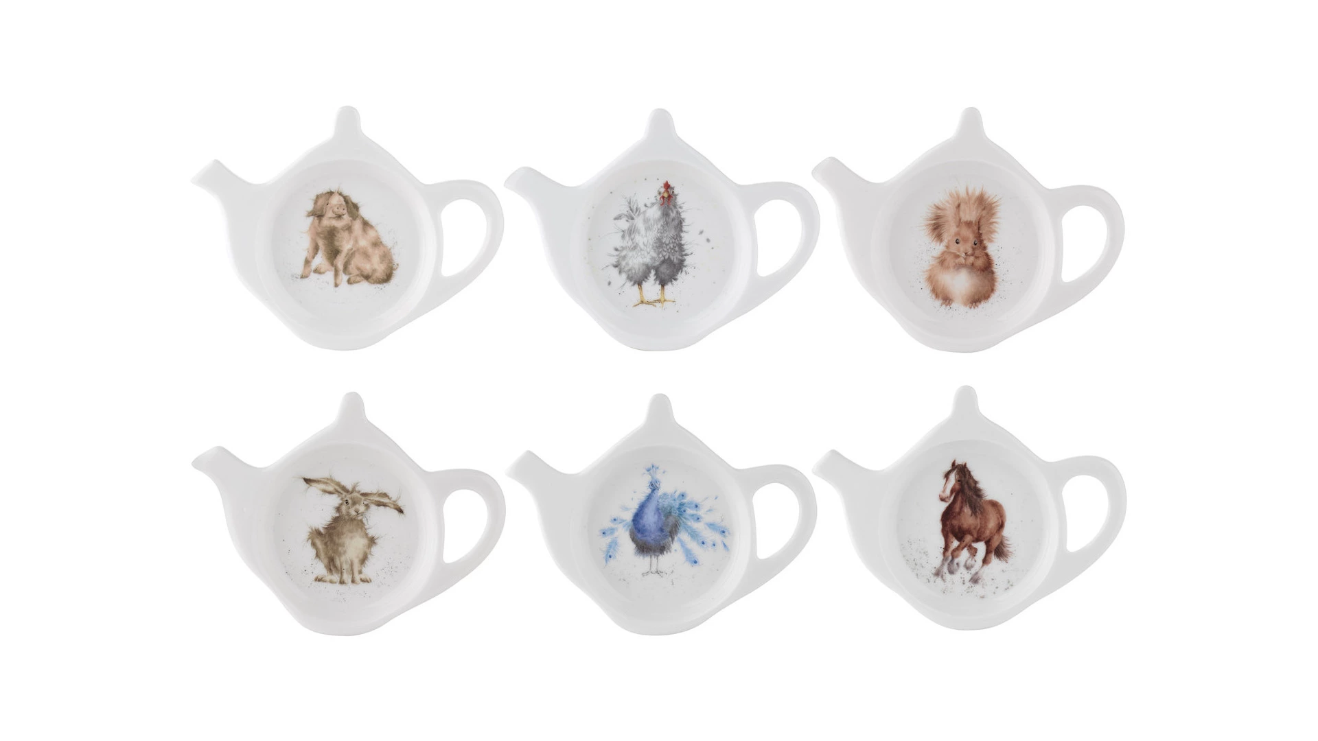 Подставка для чайного пакетика Royal Worcester Забавная фауна Любопытная курица 13 см