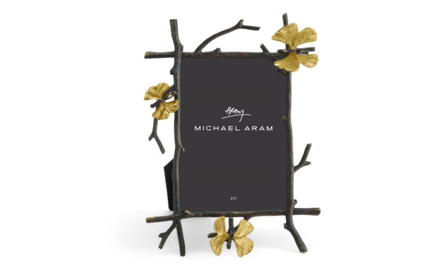 Рамка для фото Michael Aram Бабочки гинкго 13х18 см, сталь нержавеющая