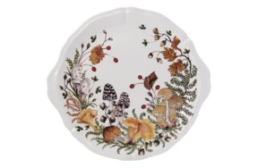Блюдо круглое с ручками Gien Грибы 34см, фаянс