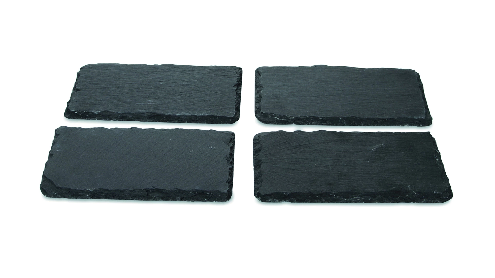 Доска сервировочная для закусок Boska 16x10 см, набор 4 шт, сланец, черный