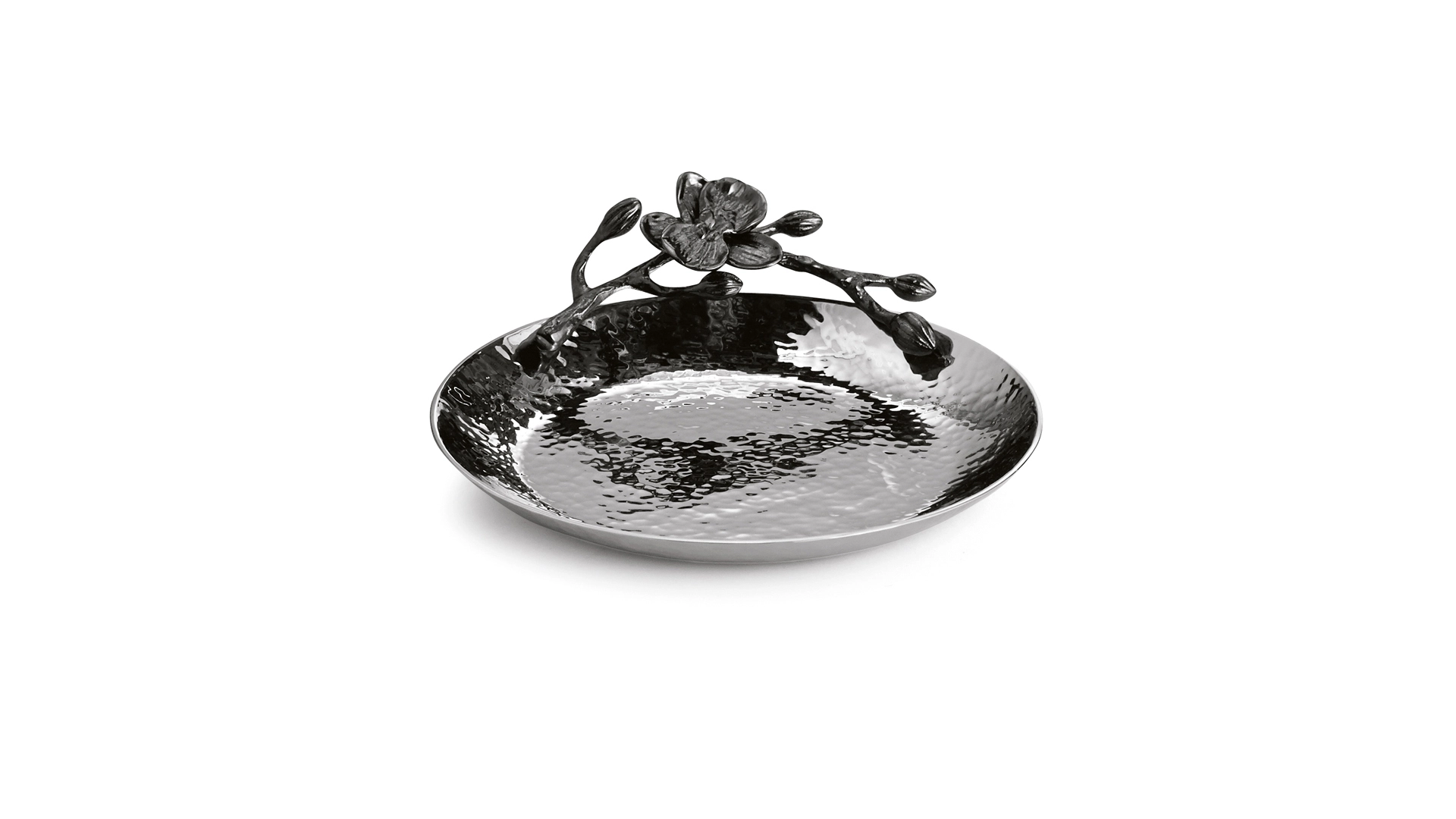 Мелочница Michael Aram Чёрная орхидея 16,5 см, серебрист