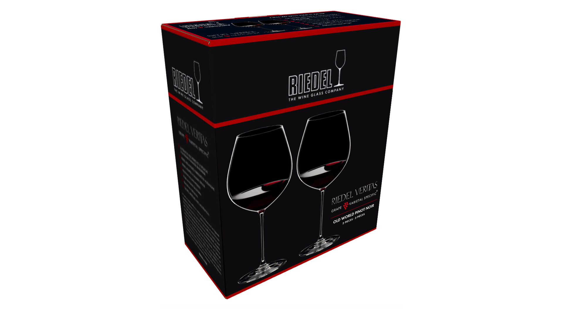 Набор бокалов для красного вина Riedel Veritas Old World Pinot Noir 738мл, 2шт, стекло хрустальное