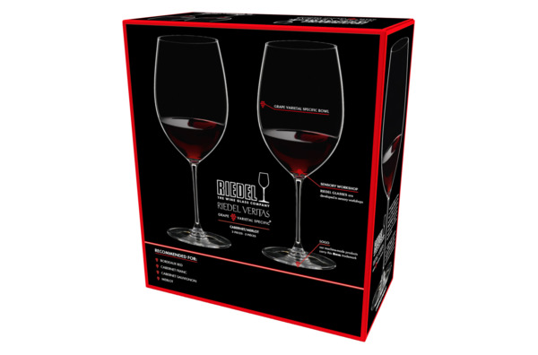 Набор бокалов для красного вина Riedel Veritas Cabernet/Merlot 709 мл, 2шт, стекло хрустальное