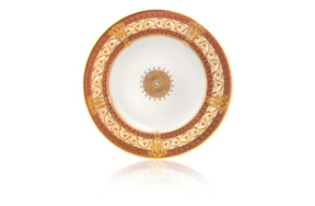 Тарелка десертная Haviland Салон Мюрат 16 см, вишневый, золотой декор