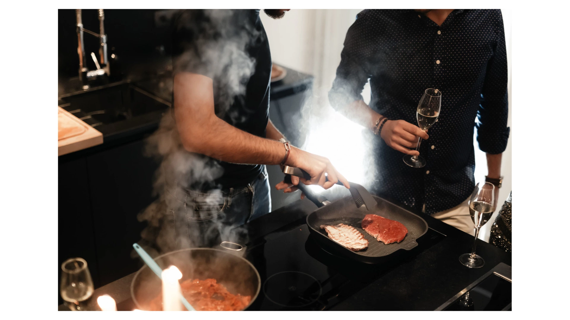 Сковорода для гриля Gastrolux 28х28х4,5 см, 2 л, алюминий литой, ручка съемная, для индукции