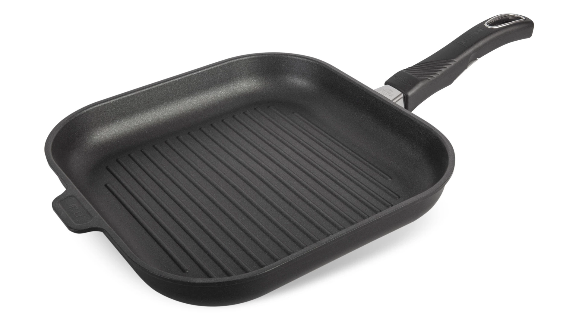 Сковорода для гриля Gastrolux 28х28х4,5 см, 2 л, алюминий литой, ручка съемная, для индукции