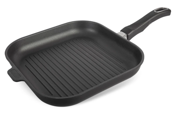 Сковорода для гриля Gastrolux 28х28х4,5 см, 2 л, алюминий литой, ручка съемная, для индукции