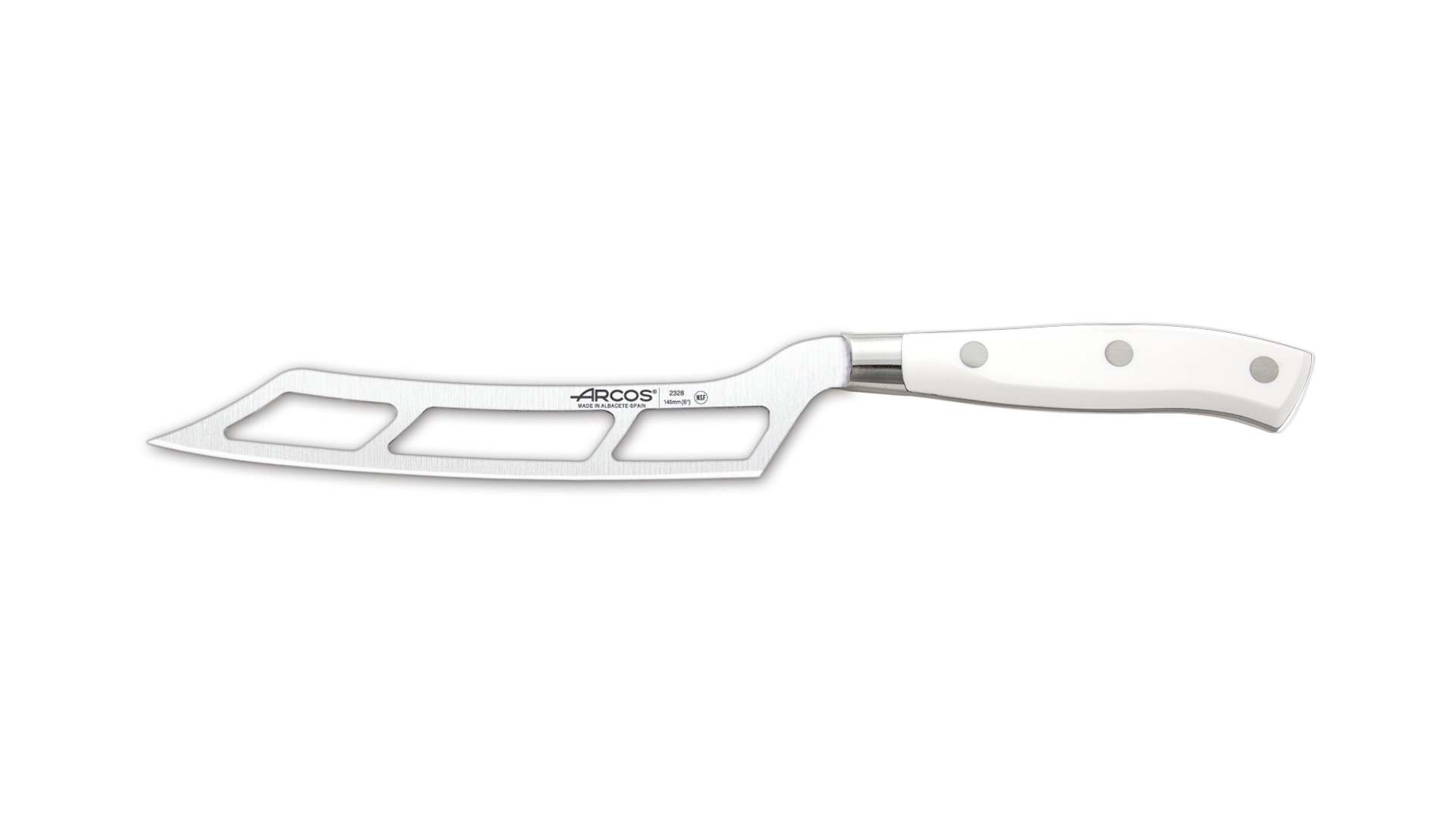 Нож кухонный для сыра Arcos Riviera Blanca 14,5 см, сталь нержавеющая, белый