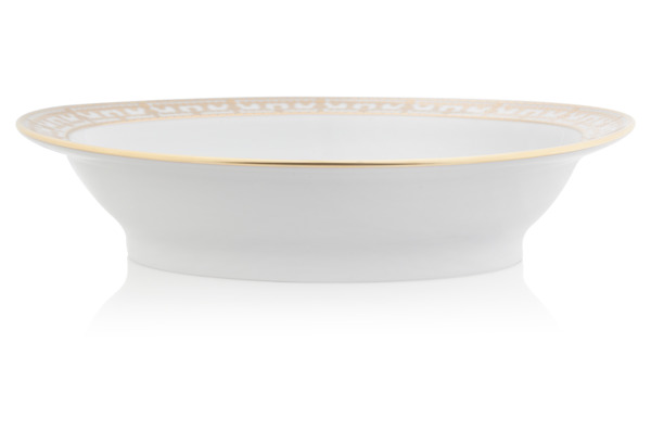 Блюдо овальное глубокое Haviland Тиара 24 см, белый, золотой декор