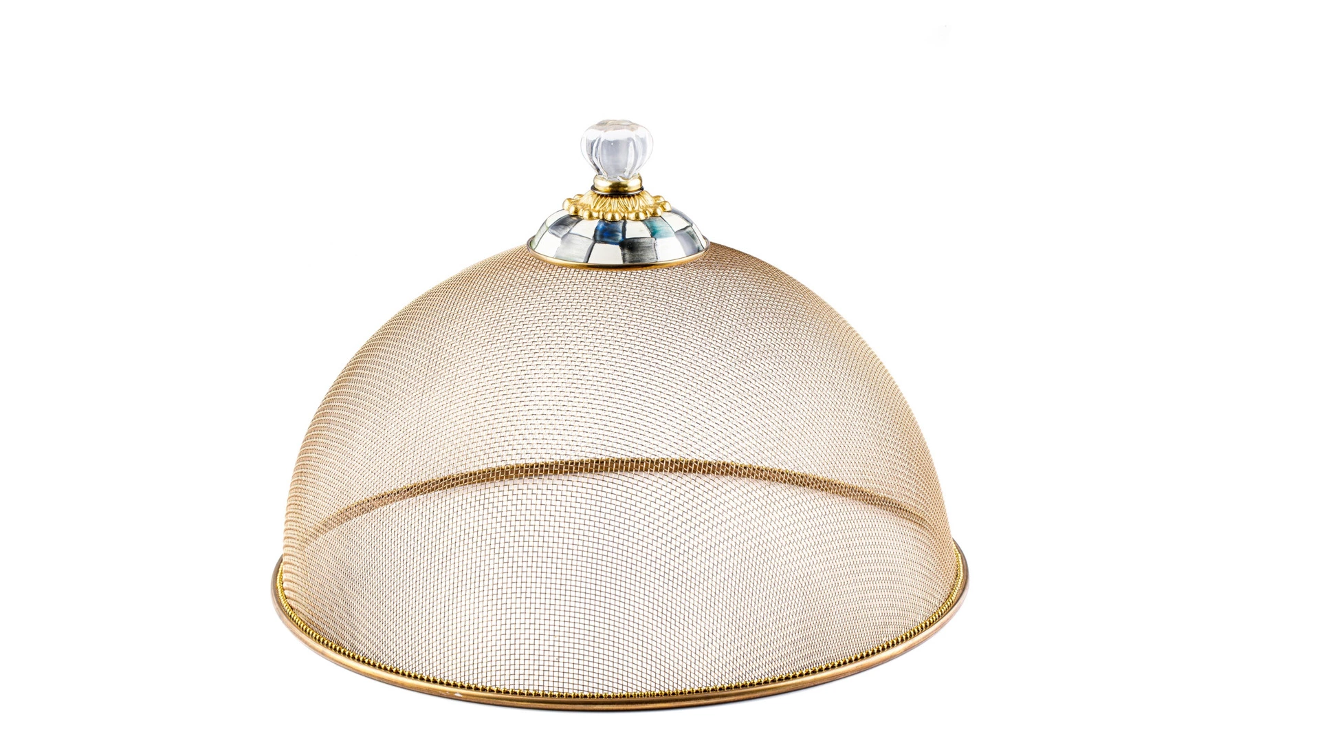 Купол для блюд Mackenzie-Childs Countly Check Сетка 38x27 см, сталь нержавеющая