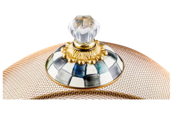 Купол для блюд Mackenzie-Childs Countly Check Сетка 38x27 см, сталь нержавеющая