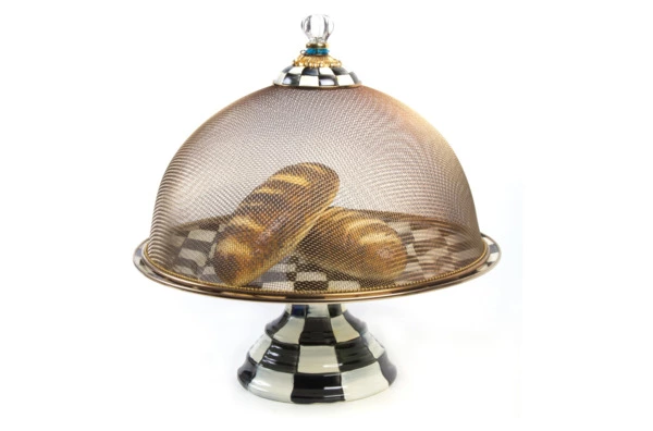 Купол для блюд Mackenzie-Childs Countly Check Сетка 38x27 см, сталь нержавеющая