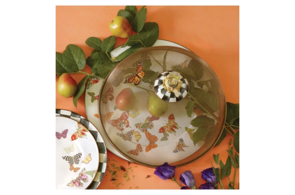 Купол для блюд Mackenzie-Childs Countly Check Сетка 38x27 см, сталь нержавеющая