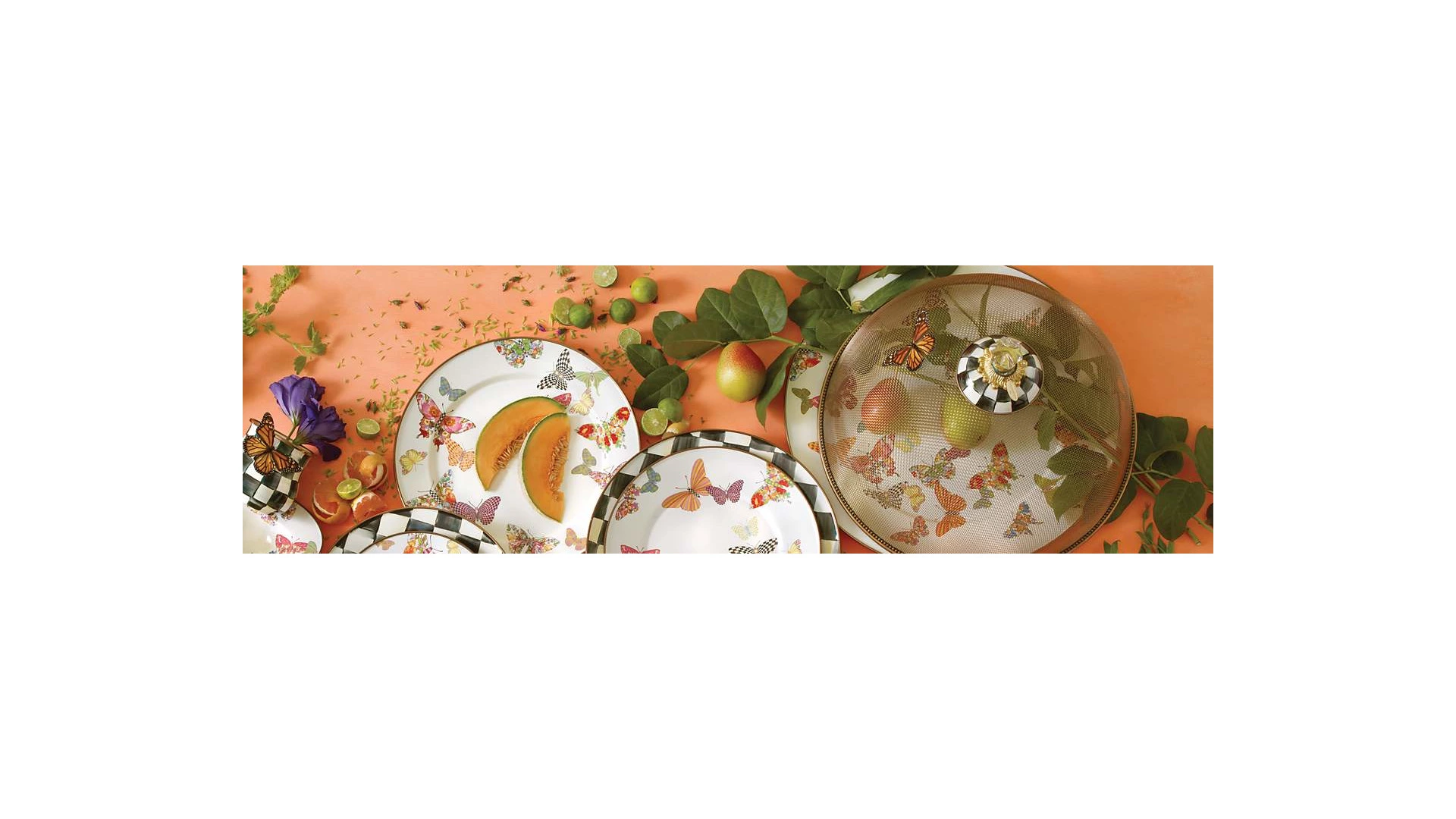 Купол для блюд Mackenzie-Childs Countly Check Сетка 38x27 см, сталь нержавеющая