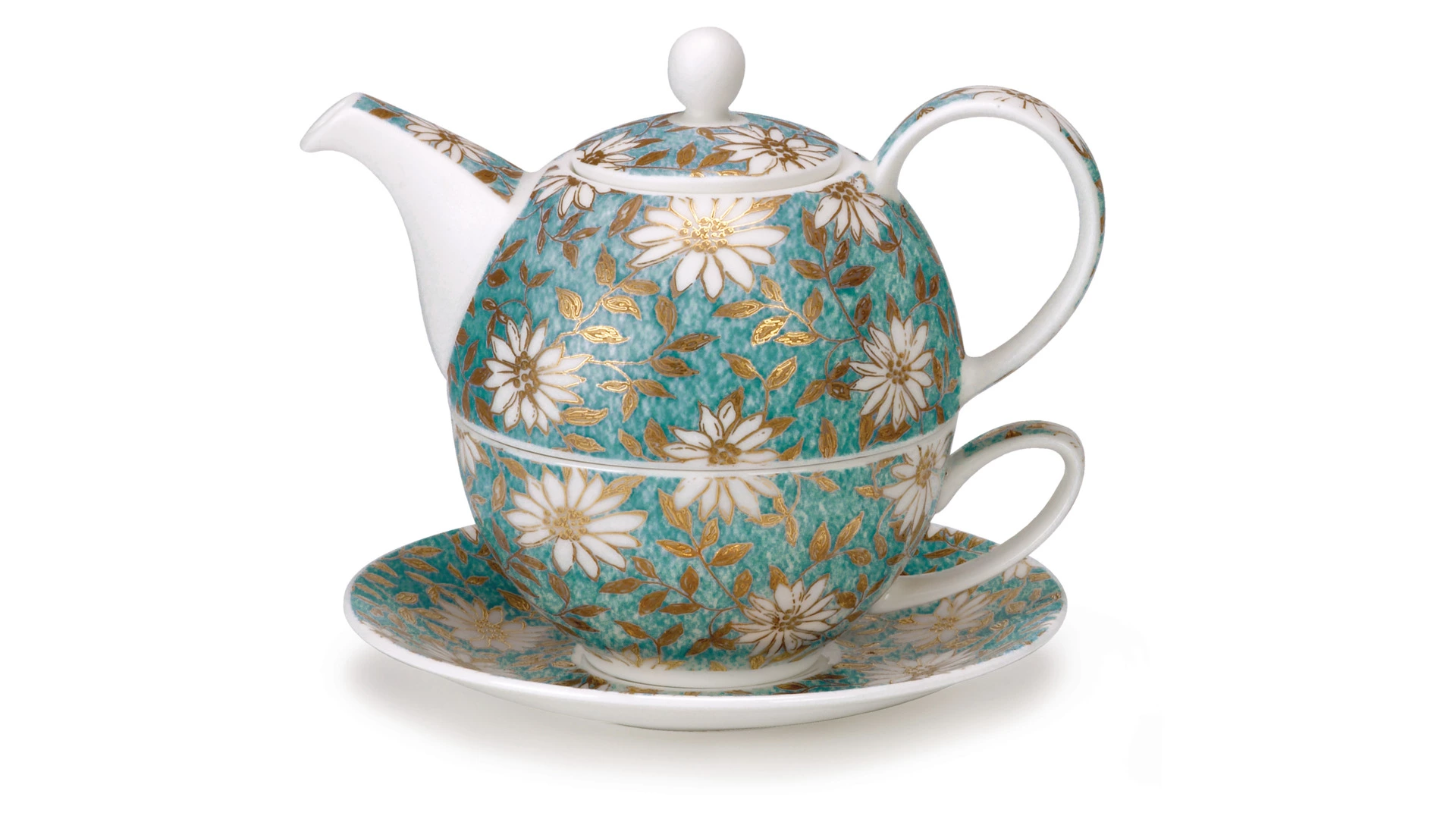 Набор чайный Dunoon Эгоист Ромашки 500 мл, фарфор костяной, голубой