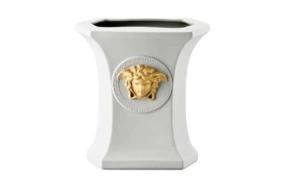 Ваза Rosenthal Versace Горгона Поп 18см, фарфор, светло-серый, п/к