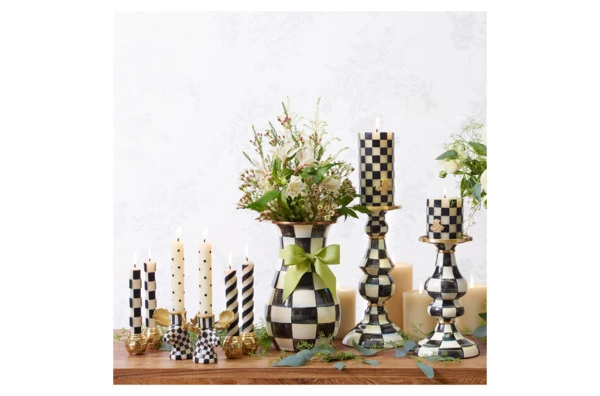 Подсвечник Mackenzie-Childs Countly Check, сталь нержавеющая