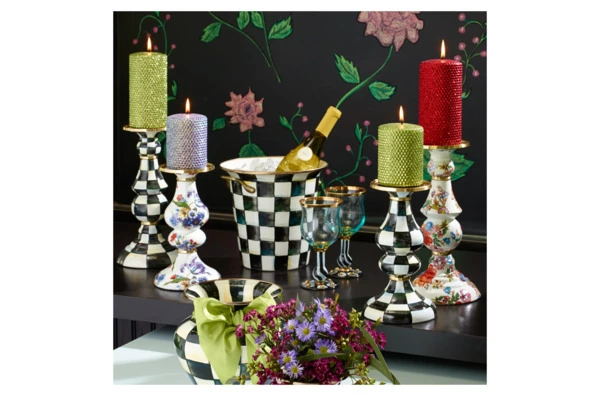 Подсвечник Mackenzie-Childs Countly Check, сталь нержавеющая