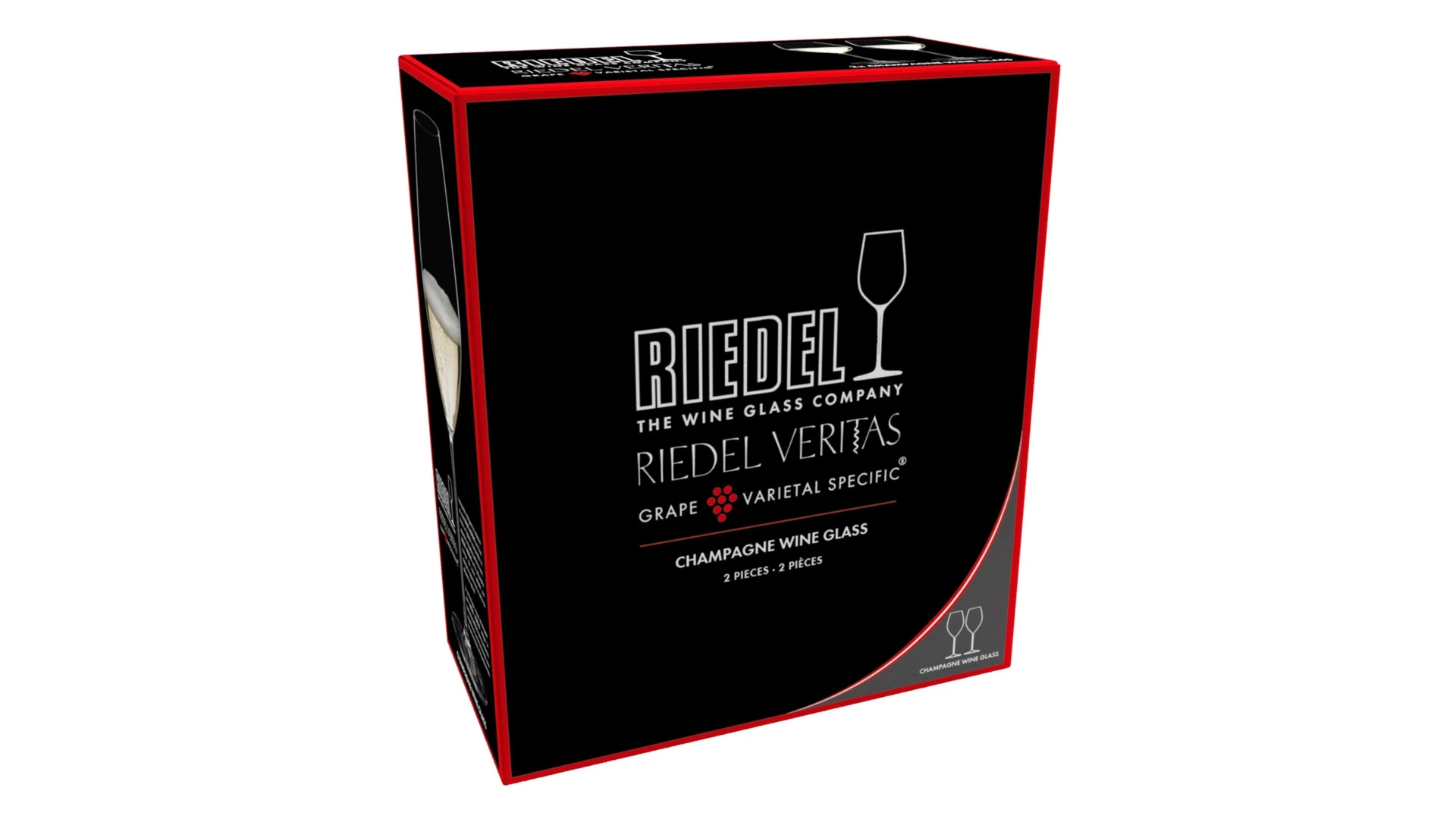 Набор бокалов для шампанского Riedel Veritas Champagne 459мл, 2шт, стекло хрустальное