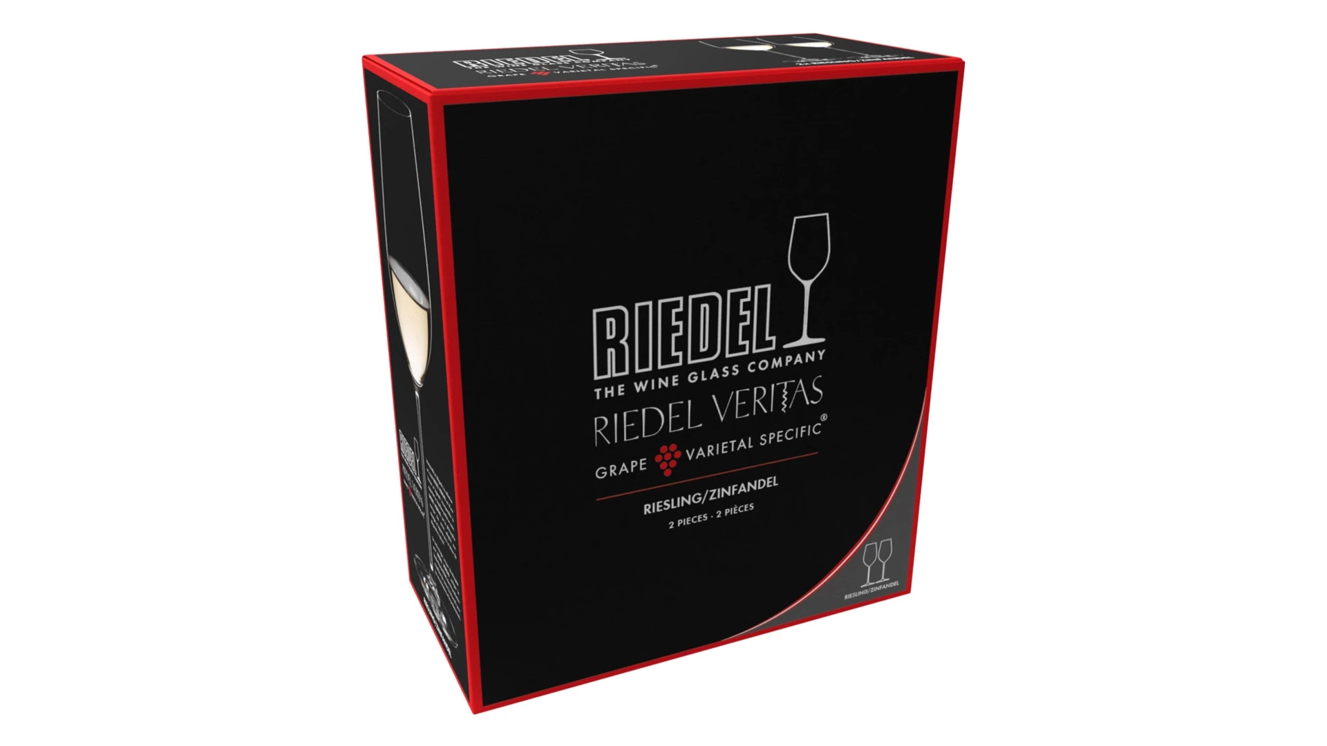 Набор бокалов для белого вина Riedel Veritas Riesling/Zinfandel 409мл, 2шт, стекло хрустальное