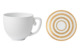 Чашка кофейная с блюдцем JL Coquet Хемисфер Сатин, Хемисфер Узкие полосы 130 мл, золотые