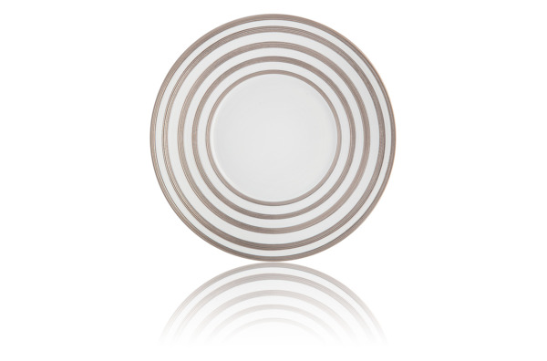 Набор из 6 тарелок подстановочных JL Coquet Хемисфер Узкие полосы, платиновые 31 см