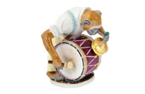 Фигурка Meissen 14,5см Макака-барабанщик (О.Пильц, 1912г)(лим.вып.7/25, 2013г)