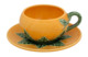 Чашка чайная с блюдцем Bordallo Pinheiro Апельсин 300 мл, керамика