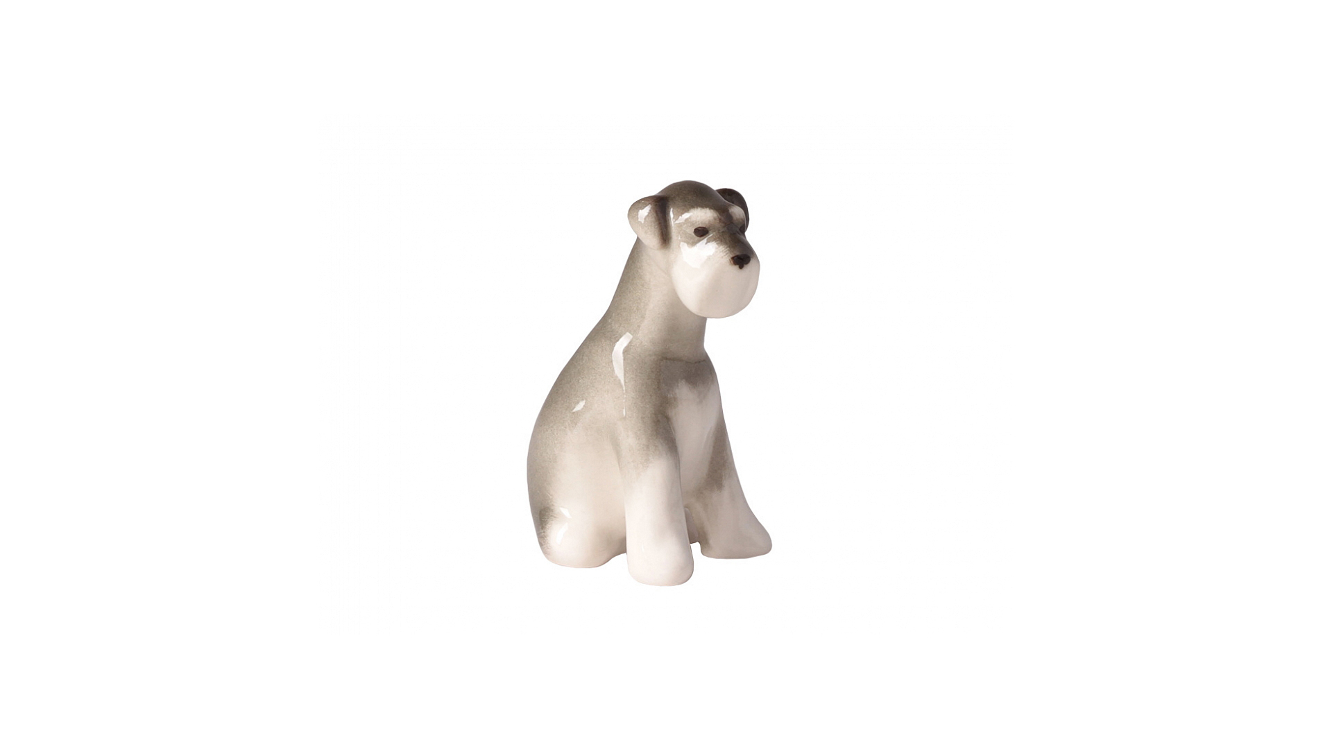 Скульптура ИФЗ Цвергшнауцер щенок Молли, фарфор твердый
