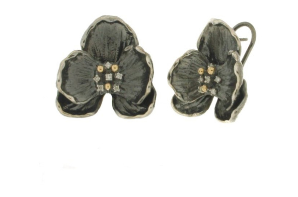 Серьги Michael Aram Орхидея, серебро 925