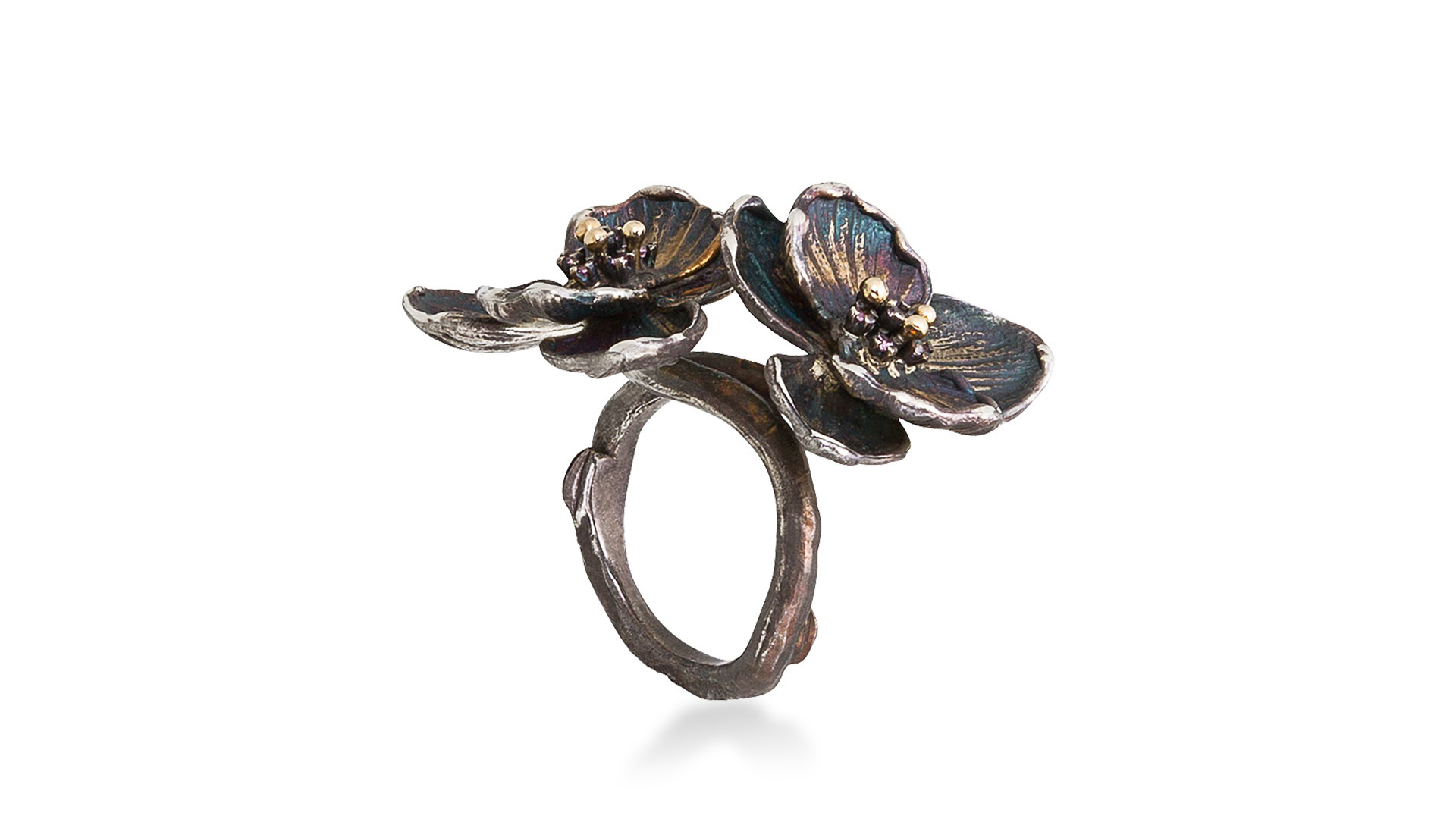 Кольцо "Орхидея" (серебро, 925пр) 16,5 р-р