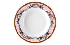 Тарелка суповая Rosenthal Versace Морские звезды 22 см, фарфор, розовая