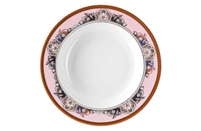 Тарелка суповая Rosenthal Versace Морские звезды 22 см, фарфор, розовая
