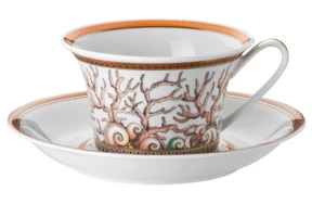 Чашка чайная с блюдцем Rosenthal Versace Морские звезды 220мл, фарфор