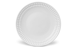 Тарелка десертная L’Objet Жемчуг 22 см, белый декор, фарфор