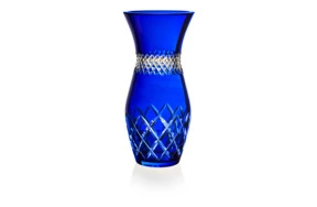 Ваза Cristal de Paris Диамант 30см, синяя