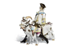 Фигурка Meissen 43 см Портняжка на козле, И-И Кэндлер, 1737г