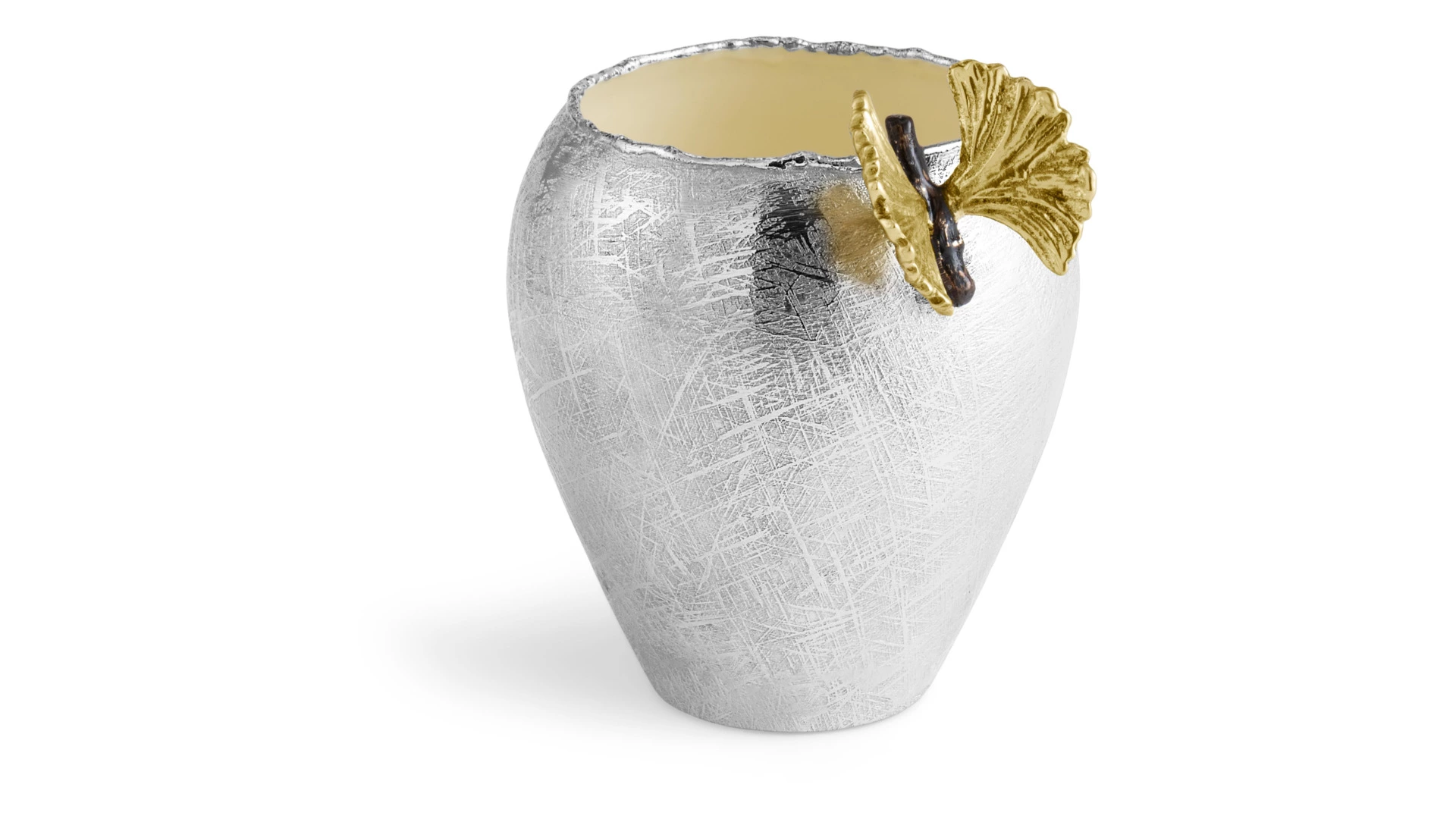 Ваза Michael Aram Бабочки гинкго 11 см, сталь нержавеющая