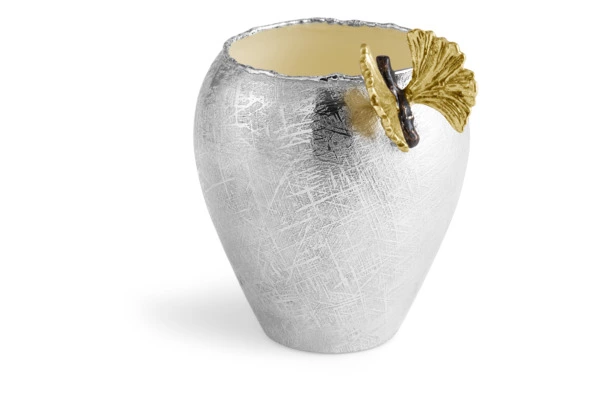 Ваза Michael Aram Бабочки гинкго 11 см, сталь нержавеющая