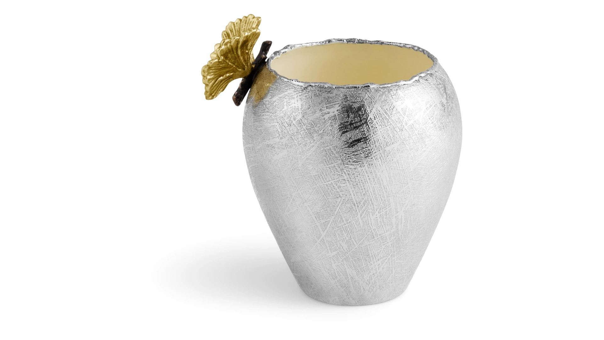 Ваза Michael Aram Бабочки гинкго 11 см, сталь нержавеющая