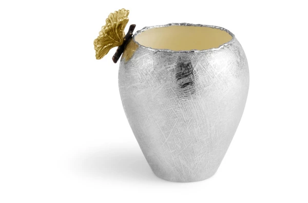 Ваза Michael Aram Бабочки гинкго 11 см, сталь нержавеющая