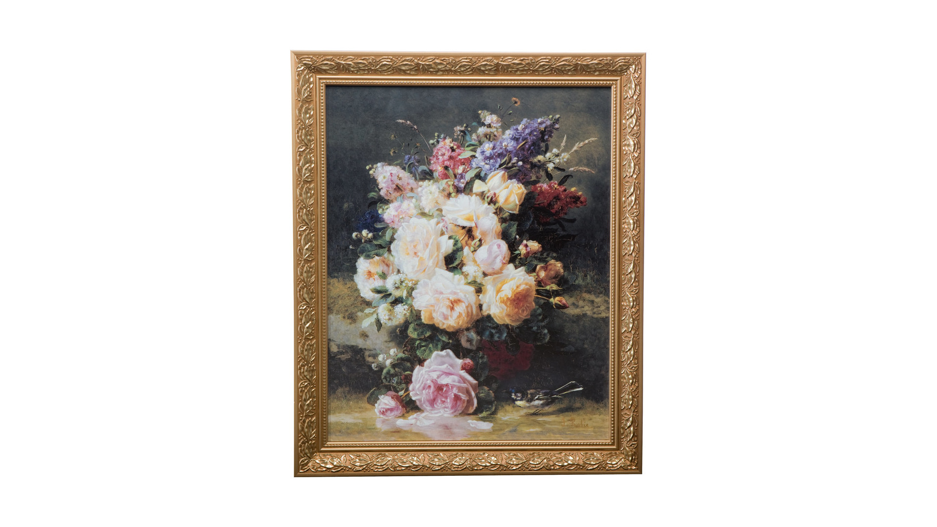 Картина Goebel Жизнь с розами 48х58 см, фарфор твердый