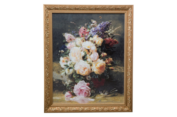 Картина Goebel Жизнь с розами 48х58 см, фарфор твердый