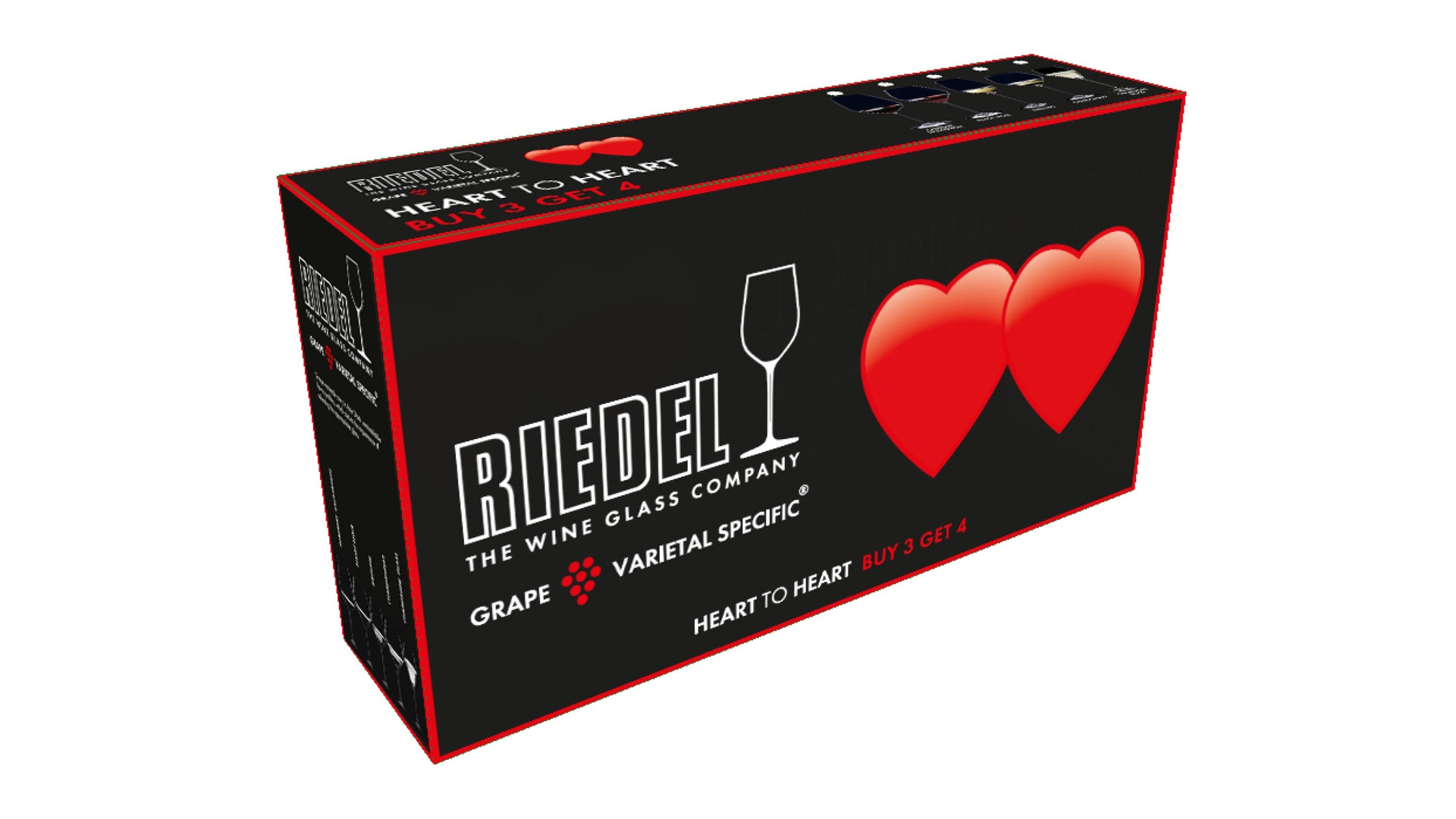 Набор бокалов для белого вина Riedel Heart To Heart Riesling 490мл, 4шт по цене 3-х, стекло хрусталь
